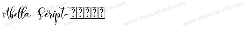 Abella Script字体转换